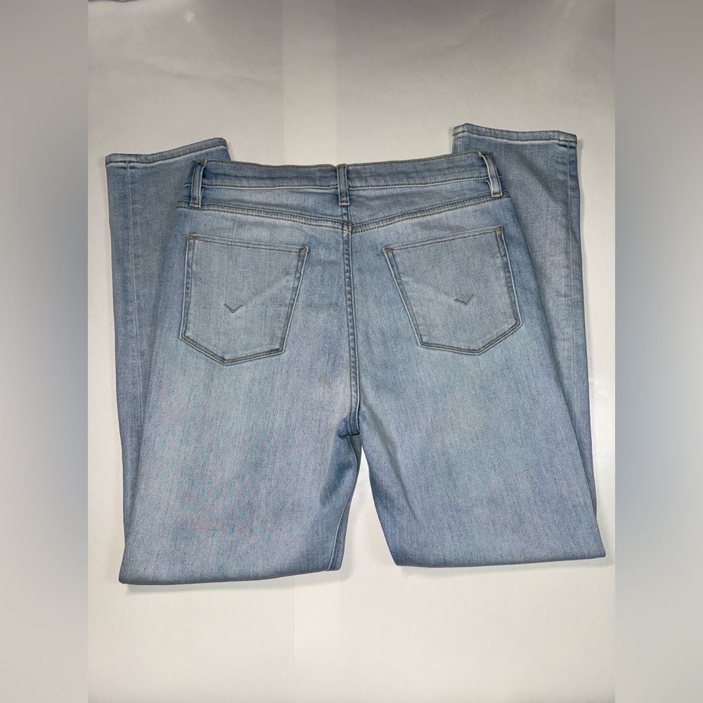 Hudson Jeans Holly Skinny Size 28 Light Blue Gray Distressed Knee High Rise - Picture 7 of 16